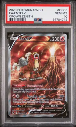2023 PSA 10 GEM MINT ENTEI V CROWN ZENITH Card GG36 - Image 1