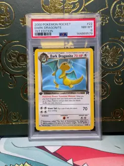 PSA 8 Dark Dragonite (1st Ed.) Team Rocket 22/82 Pokemon Card - Image 1