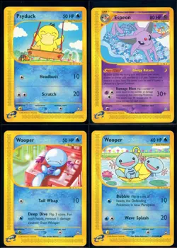 Pokemon AQUAPOLIS - 4 Nonholo Cards Bundle - ENG - Near Mint - Image 1