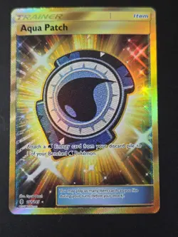 Pokemon Aqua Patch Secret Rare Full Art Holo Sm-Guardians Rising 161/145 Card - Image 1