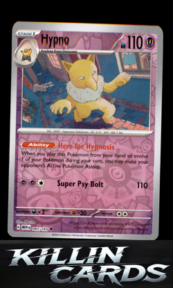 Reverse Holofoil Hypno 097/165 Pokemon Uncommon SV: Scarlet & Violet 151 Card NM - Image 1