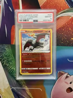 Pokemon Card 2023 Sword and Shield Crown Zenith Radiant Charizard #20 PSA 10 - Image 1