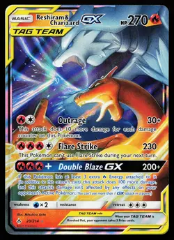 Reshiram & Charizard GX 20/214 Ultra Rare Unbroken Bonds Pokemon Card - Image 1