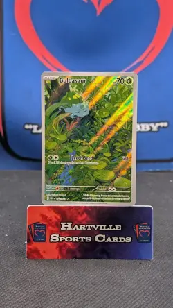 Bulbasaur 166/165 Holo Illustration Rare Scarlet & Violet 151 Pokemon Card - Image 1