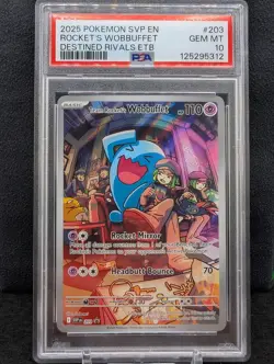 Team Rocket's Wobbuffet 203 Sv: Scarlet & Violet Promo Card PSA 10 - Image 1