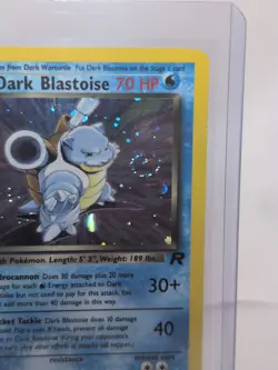 Pokemon TCG Dark Blastoise Holo Rare Card 3/82 LP Condition SWIRL - Image 2