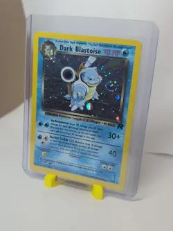 Pokemon TCG Dark Blastoise Holo Rare Card 3/82 LP Condition SWIRL - Image 3