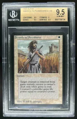1993 Magic MTG Alpha Swords to Plowshares #NNO BGS 9.5 - Image 1