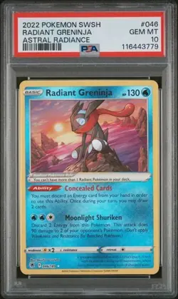 PSA 10 Radiant Greninja #046 Pokemon TCG Astral Radiance - Image 1