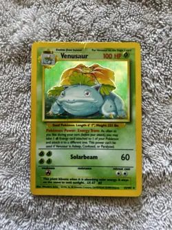 Pokemon TCG Venusaur Holo Rare Card 15/102 Base Set - Image 1