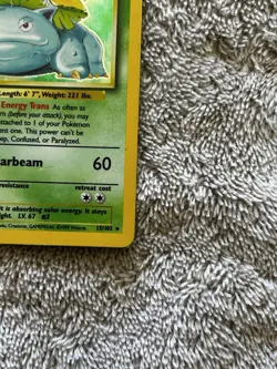 Pokemon TCG Venusaur Holo Rare Card 15/102 Base Set - Image 5