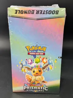Pokemon SV8.5 Prismatic Evolutions Factory Sealed Booster Bundle Display Case - Image 1