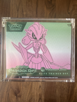 Pokemon Center Iron Valiant Paradox Rift Elite Trainer Box SV04 w/acrylic case - Image 1