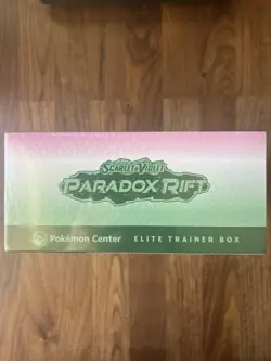 Pokemon Center Iron Valiant Paradox Rift Elite Trainer Box SV04 w/acrylic case - Image 5