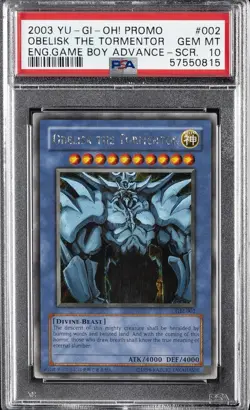 2003 YU-GI-OH! GBI-002 OBELISK THE TORMENTOR PSA 10 - Image 1