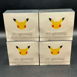 Lot of (4) Pokemon TCG Celebrations Elite Trainer Boxes ETB Sealed - Image 1