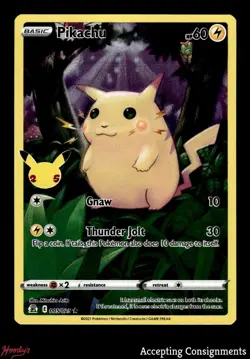 2021 Pokemon Celebrations #005 Pikachu HOLO RARE - Image 1