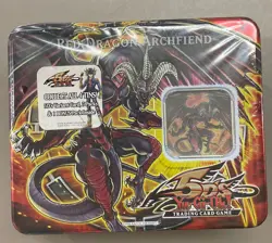 YUGIOH! 5DS GX 2008 Collector's Tin Red Dragon Archfiend Factory Sealed - Image 1