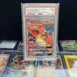 2017 Pokemon SM Black Star Promo Charizard GX #SM60 | PSA 7 Near Mint - Image 1
