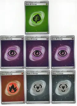 Pokemon 151 Holo Energy Lot of 7 Fire Metal Psychic Grass Scarlet & Violet - NM - Image 1