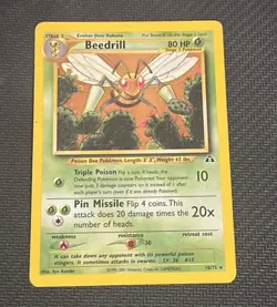 2001 Pokemon Neo Discovery Beedrill Lightly Played No. 18/75 - Image 1