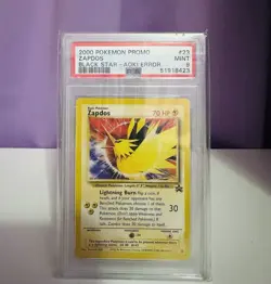 PSA 9 2000 Pokemon Zapdos (Black Star Promo) Aoki Error #23 - Image 1