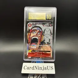 CGC 10 PRISTINE Usopp Parallel ST01-002 C 25th Edition ONE PIECE Card Game 174 - Image 1