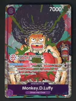 Bandai Card Fest 25-26 One Piece Monkey D Luffy Afro Promo Card OP07-073 English - Image 1