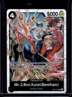2026 One Piece Azure Sea's Seven Mr. 2 Bon Kurei Bentham Super Rare #OP14-091 - Image 1