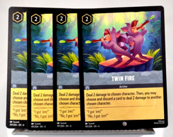 Disney Lorcana TCG Azurite Sea Twin Fire 197/204 Common x4 - Image 1