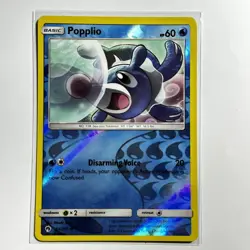 Popplio 64/214 Common Reverse Holo Card SM - Lost Thunder SM8 Pokemon TCG LP - Image 1