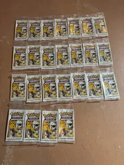 Pokemon 25th Anniversary General Mills Cereal Card Booster 3 Pack NEW LOT OF 25 - Image 1