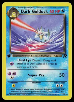 Pokemon Team Rocket 37/82 Dark Golduck Pokemon Card 1st Edition - Image 1