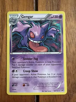Pokemon Gengar TCG XY Breakthrough Holo Rare Card 60/162 (Cosmos) - Image 1