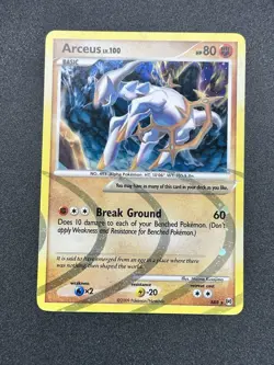 Pokemon TCG Arceus Holo Rare Card AR8/9 NM - Image 1