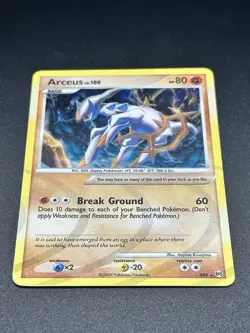 Pokemon TCG Arceus Holo Rare Card AR8/9 NM - Image 2