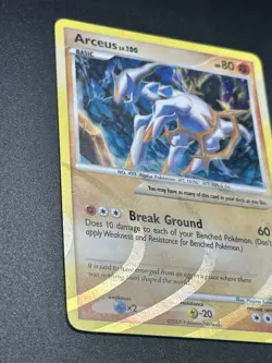 Pokemon TCG Arceus Holo Rare Card AR8/9 NM - Image 4