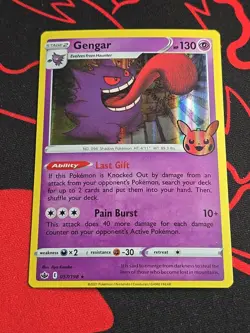 Gengar 2021 Pokemon Trick or Trade Chilling Reign Holo Rare Card NM # 057 - Image 1