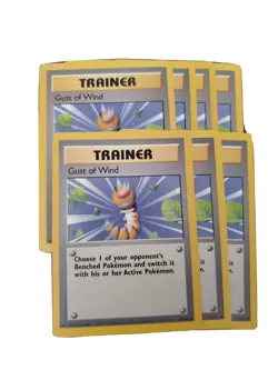 GUST OF WIND 93/102 Base Set Trainer Card Lot of 7 - Conditions vary - Image 1