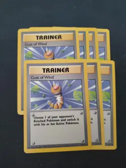 GUST OF WIND 93/102 Base Set Trainer Card Lot of 7 - Conditions vary - Image 2