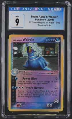CGC 9 Team Aqua's Walrein EX Team Magma Vs Aqua 6/95 Reverse Holo Pokemon Card - Image 1