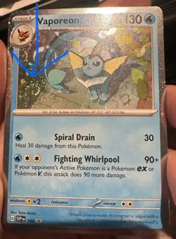 🌀 SWIRL 🌀 Vaporeon 168 Promo - Pokemon TCG Card - Scarlet & Violet - Image 1