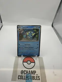 🌀 SWIRL 🌀 Vaporeon 168 Promo - Pokemon TCG Card - Scarlet & Violet - Image 2