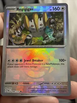 Regigigas 086/131 (Poke Ball) Reverse Holo Prismatic Evolutions Pokemon Card NM - Image 1