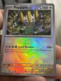 Regigigas 086/131 (Poke Ball) Reverse Holo Prismatic Evolutions Pokemon Card NM - Image 2