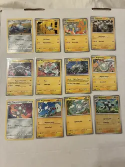 Lot of 12 Magnemite Magneton and Magnezone Pokemon Cards - Image 1