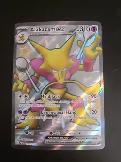 Alakazam ex 215/091 Pokemon TCG Paldean Fates Shiny Full Art Ultra Rare Card NM - Image 1