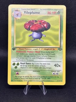 Pokemon Jungle Vileplume 31/64 1st Edition Non-Holo 1999 Card English LP - Image 1