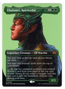 MTG Eladamri, Korvecdal (Borderless, 369) - Modern Horizons 3 (MH3) Magic NM - Image 1