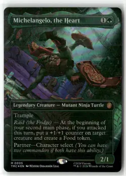 Michelangelo, the Heart (0005) (Borderless) Commander: TMNT Magic MTG - Image 1